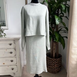 Crop Sweater and Skirt